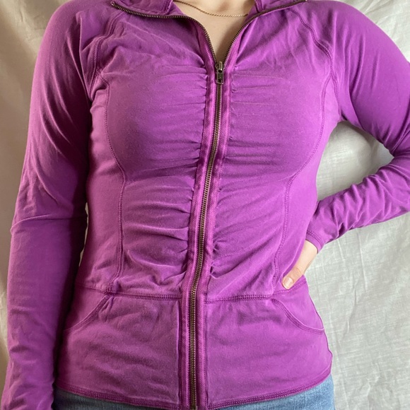 Zella purple zip up athletic jacket size small - Picture 3 of 7